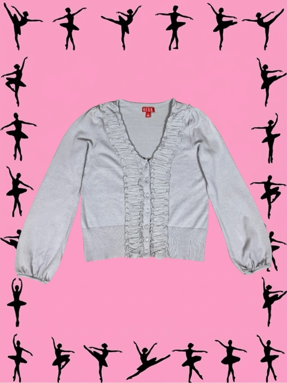 Elle Coquette Balletcore Fairycore Regencycore Victorian Whimsigoth Cardigan M